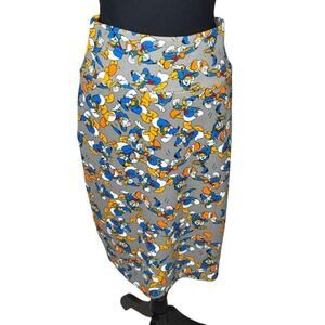 LuLaRoe Disney Cassie Skirt L NWOT Donald Duck Faces Print